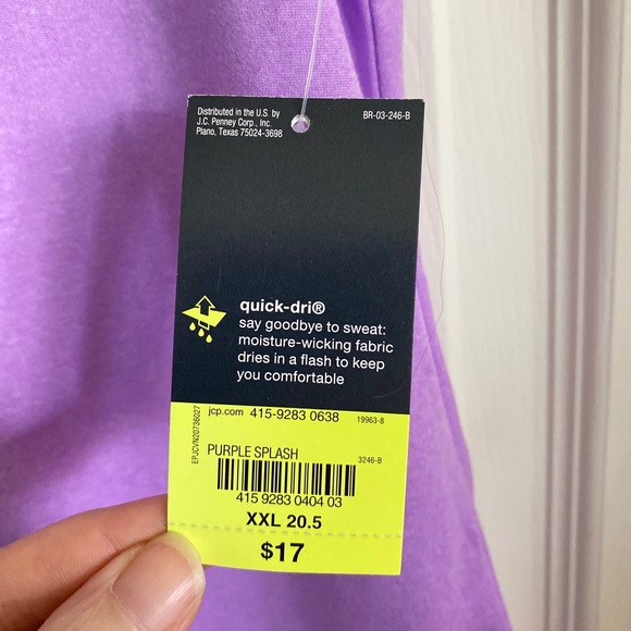 Xersion Activewear Tshirt Girl’s 20 PLUS Quick-dri Purple V-neck - Picture 3 of 5